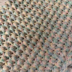Handmade Multicolor pastel baby  Crochet Blanket